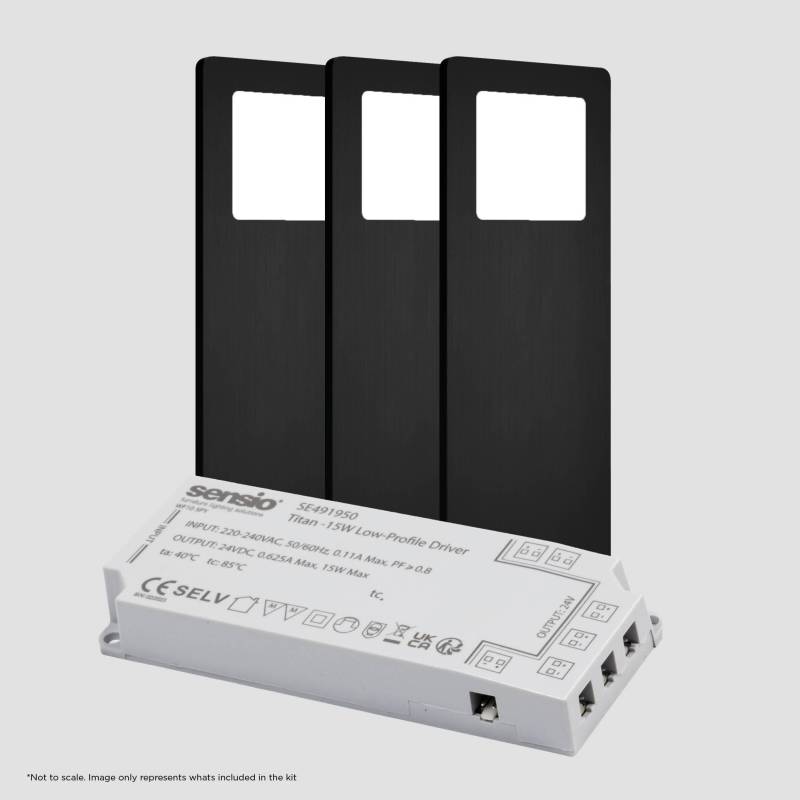 Kit 3 spots Astro rectangulaires 24V – Tricolor